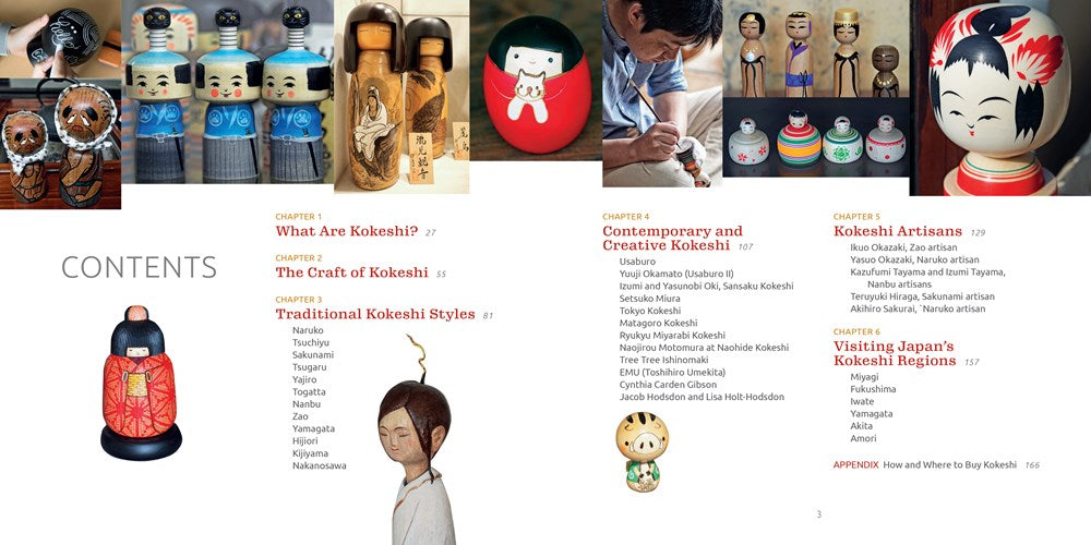 JAPANESE Kokeshi Dolls; The Woodcraft and Culture of Japan's Iconic Wooden Dolls by Manami Okazaki