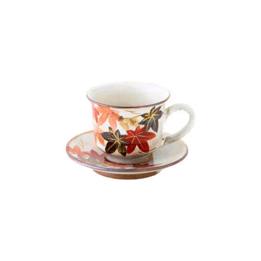 Cup & Saucer Set - Autumn leaves