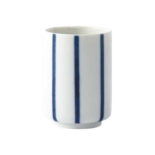 Tea Cup - Stripe White x Blue