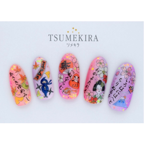 Nail Stickers - Colourful Japan