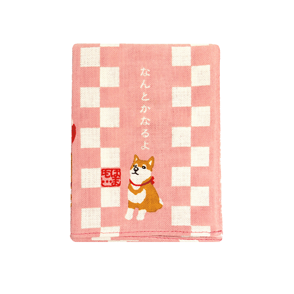 Hamamonyo Hitokoto Tenugui Handkerchief - It'll Be Fine Shiba