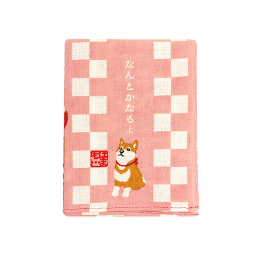 Hamamonyo Hitokoto Tenugui Handkerchief - It'll Be Fine Shiba