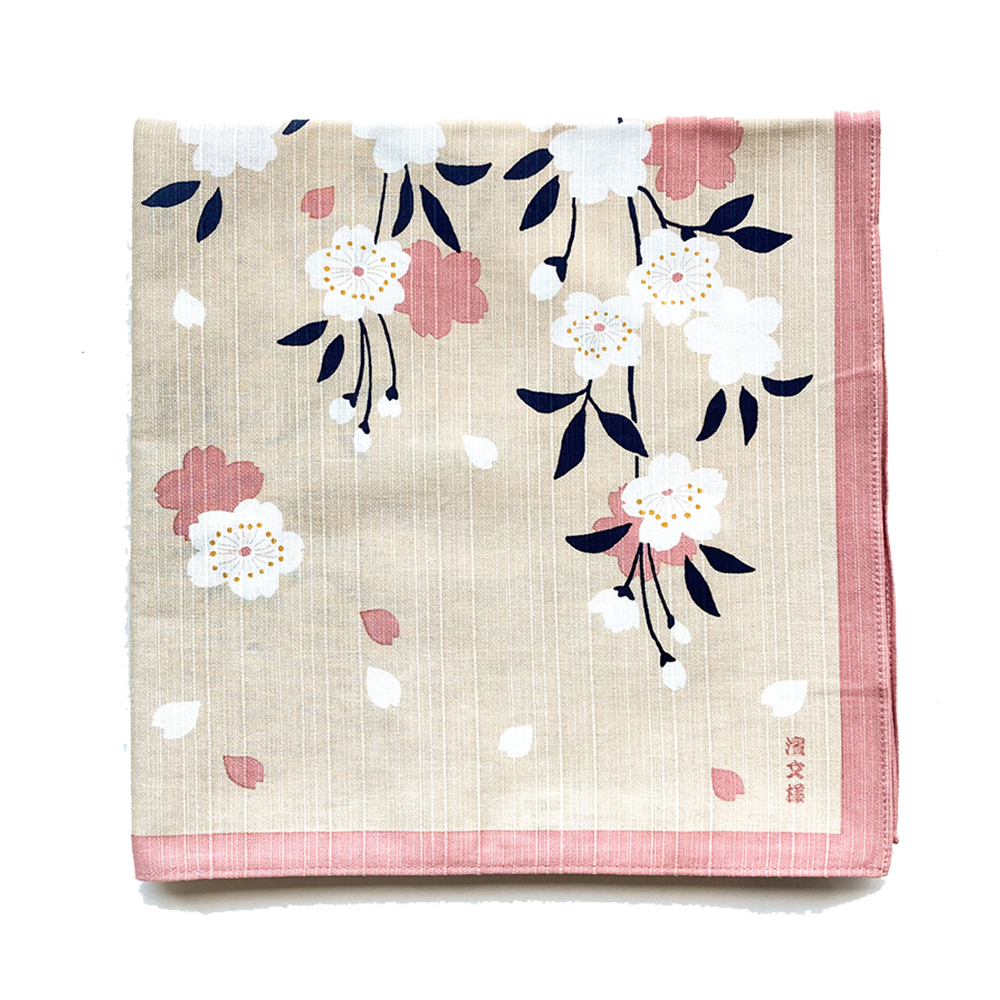 Hamamonyo Large Furoshiki - Fluttering Cherry Blossom