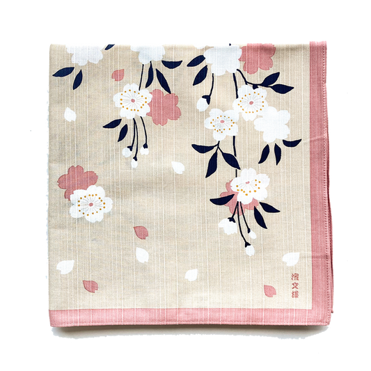Hamamonyo Large Furoshiki - Fluttering Cherry Blossom