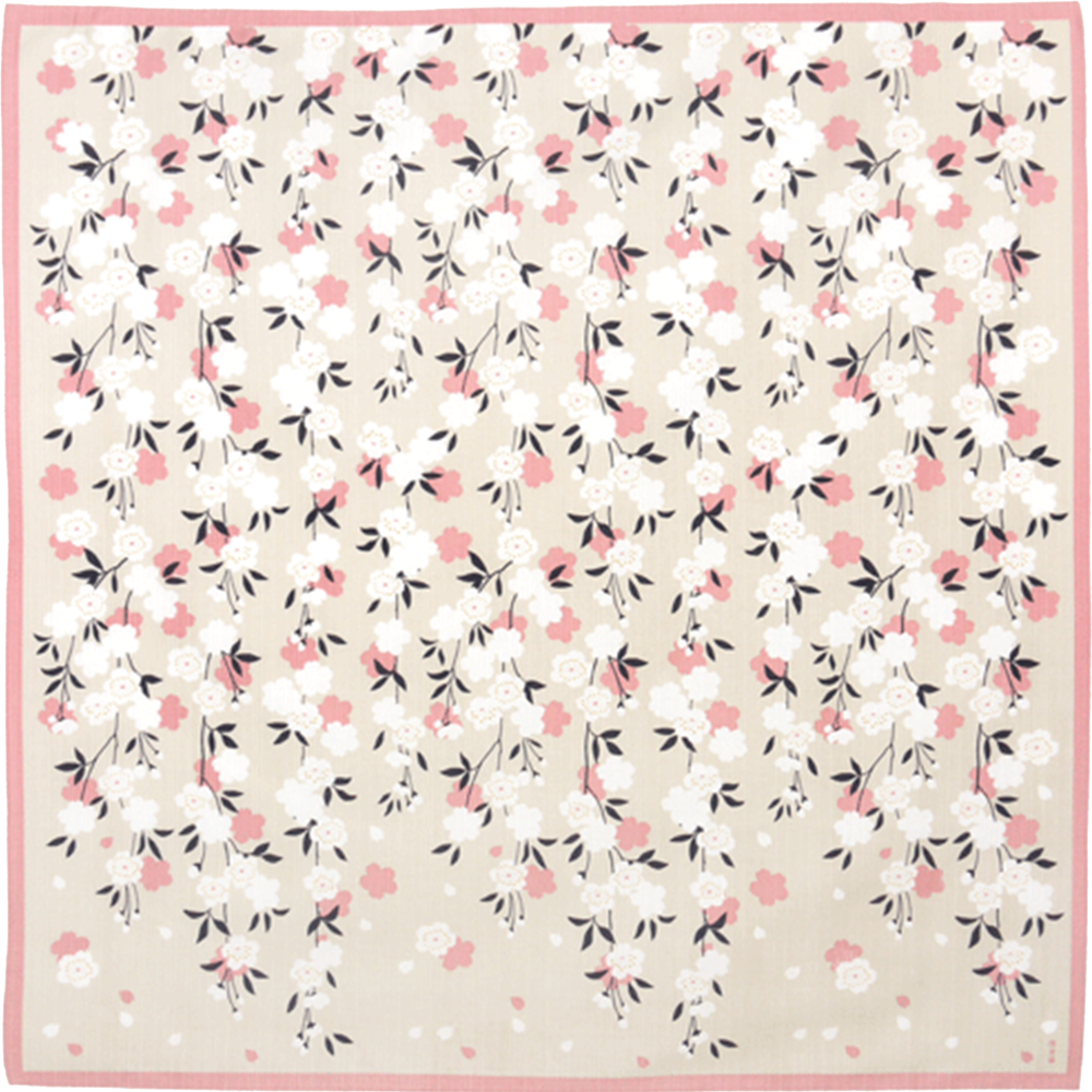 Hamamonyo Large Furoshiki - Fluttering Cherry Blossom