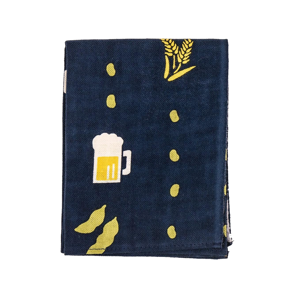 Hamamonyo Tenugui Handkerchief - Beer and Edamame