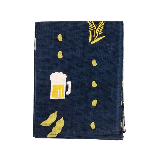 Hamamonyo Tenugui Handkerchief - Beer and Edamame
