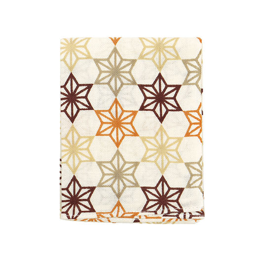 Hamamonyo Tenugui Handkerchief - Japanese Pattern Yosegi Hemp leaf