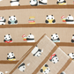 Hamamonyo Tenugui Handkerchief - Panda in Library