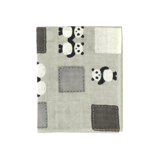 Hamamonyo Tenugui Handkerchief - Patchwork Panda