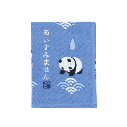 Hamamonyo Tenugui Hitokoto Handkerchief - Panda Sorry