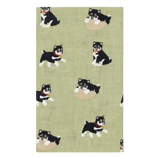 Hamamonyo Tenugui Towel - Black Shiba