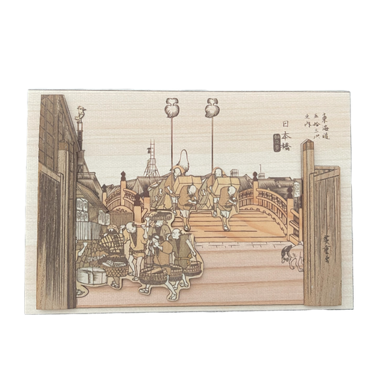 Kiharie Wooden Art Kit - Morning Scene in Nihonbashi