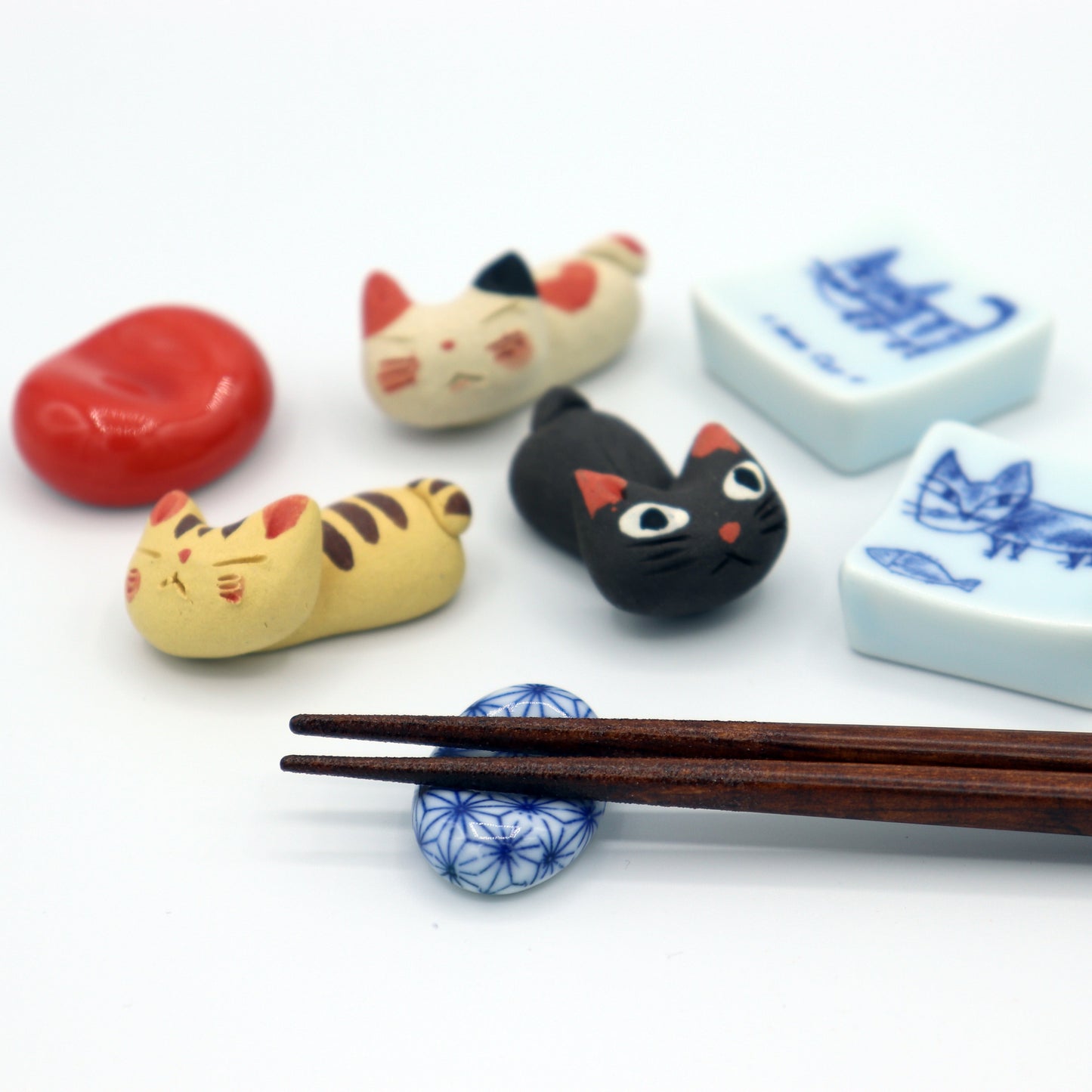Chopstick Holder - Cat & Fish