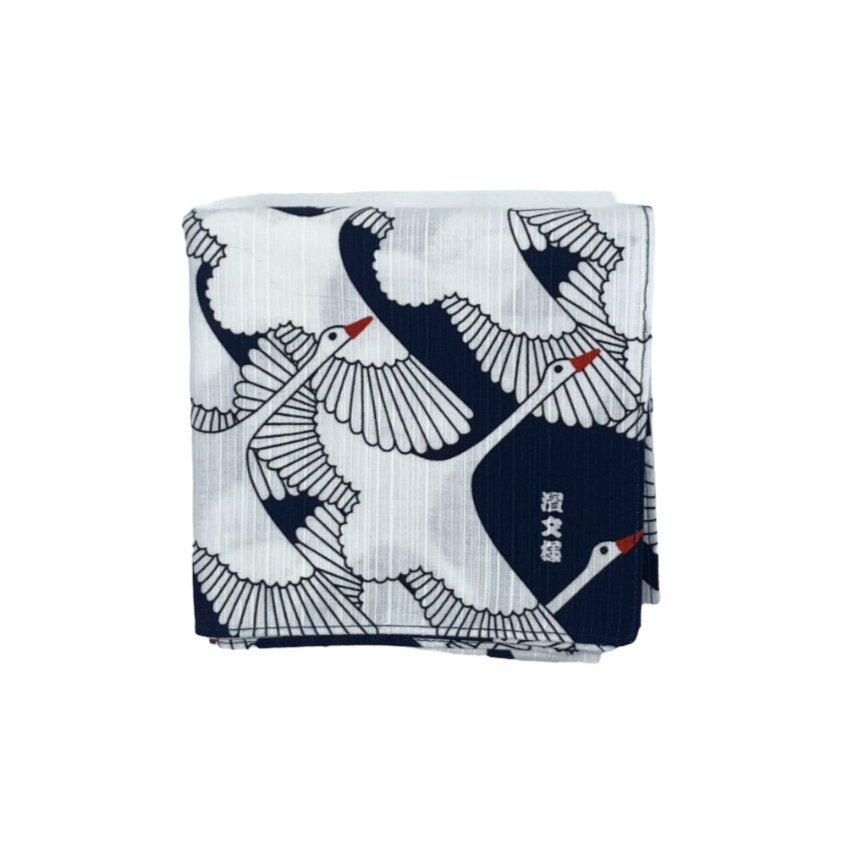 Small Furoshiki - Celebrated Crane Navy