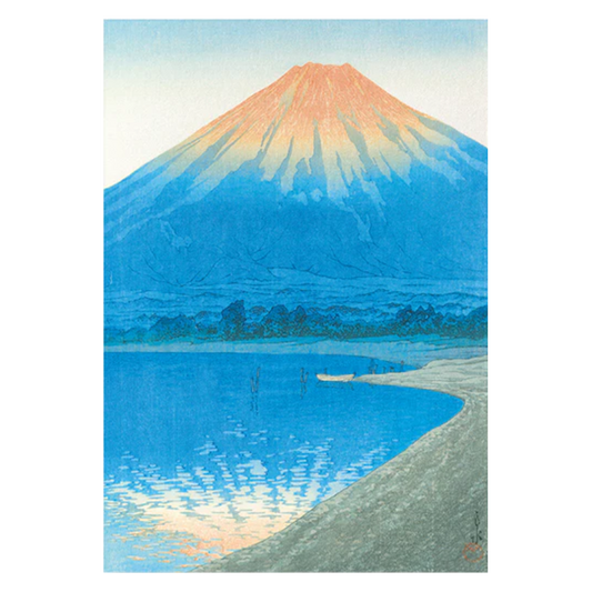 Japanese Art Print - Dawn on Lake Yamanaka