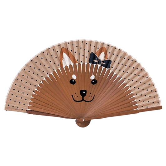 Japanese Folding Fan Dog Beige