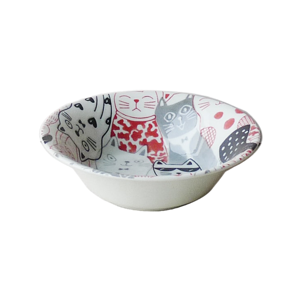 Large Bowl - Cat Red Ø16.5 x H5 cm