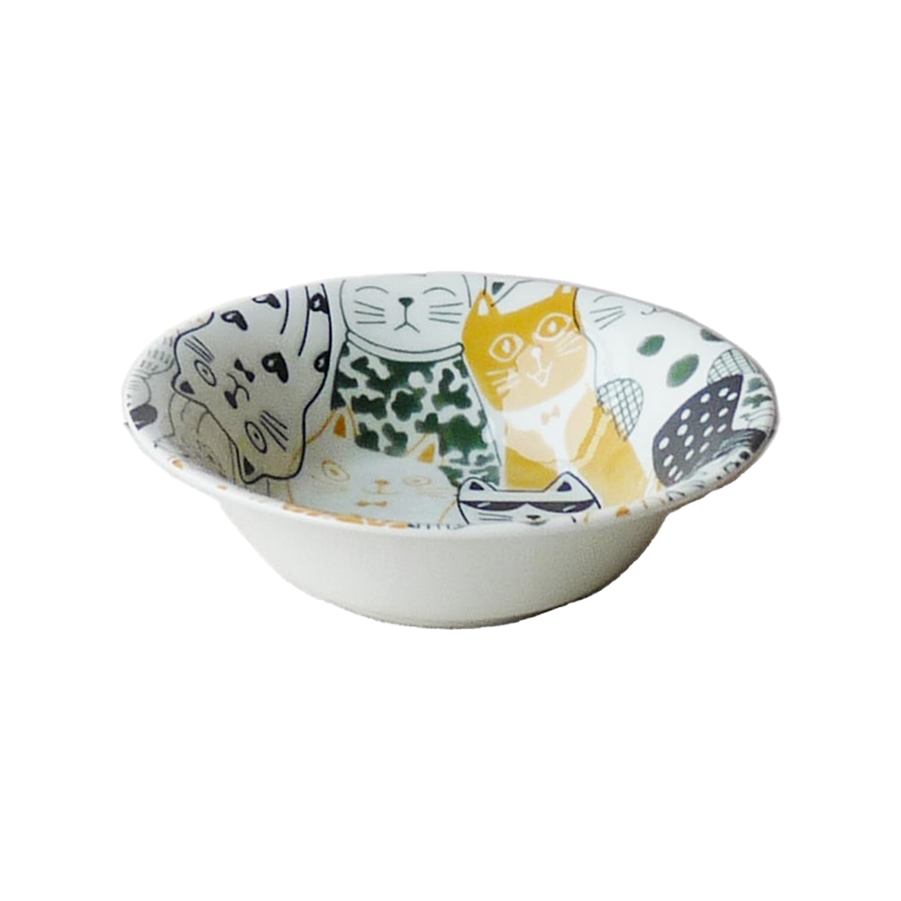 Large Bowl - Cat Yellow Ø16.5 x H5 cm