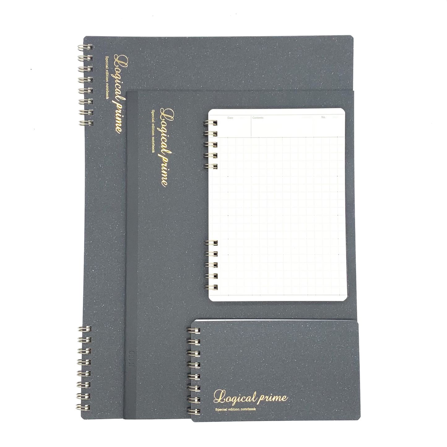 Logical Prime Notebook - Black (Grid) - B5