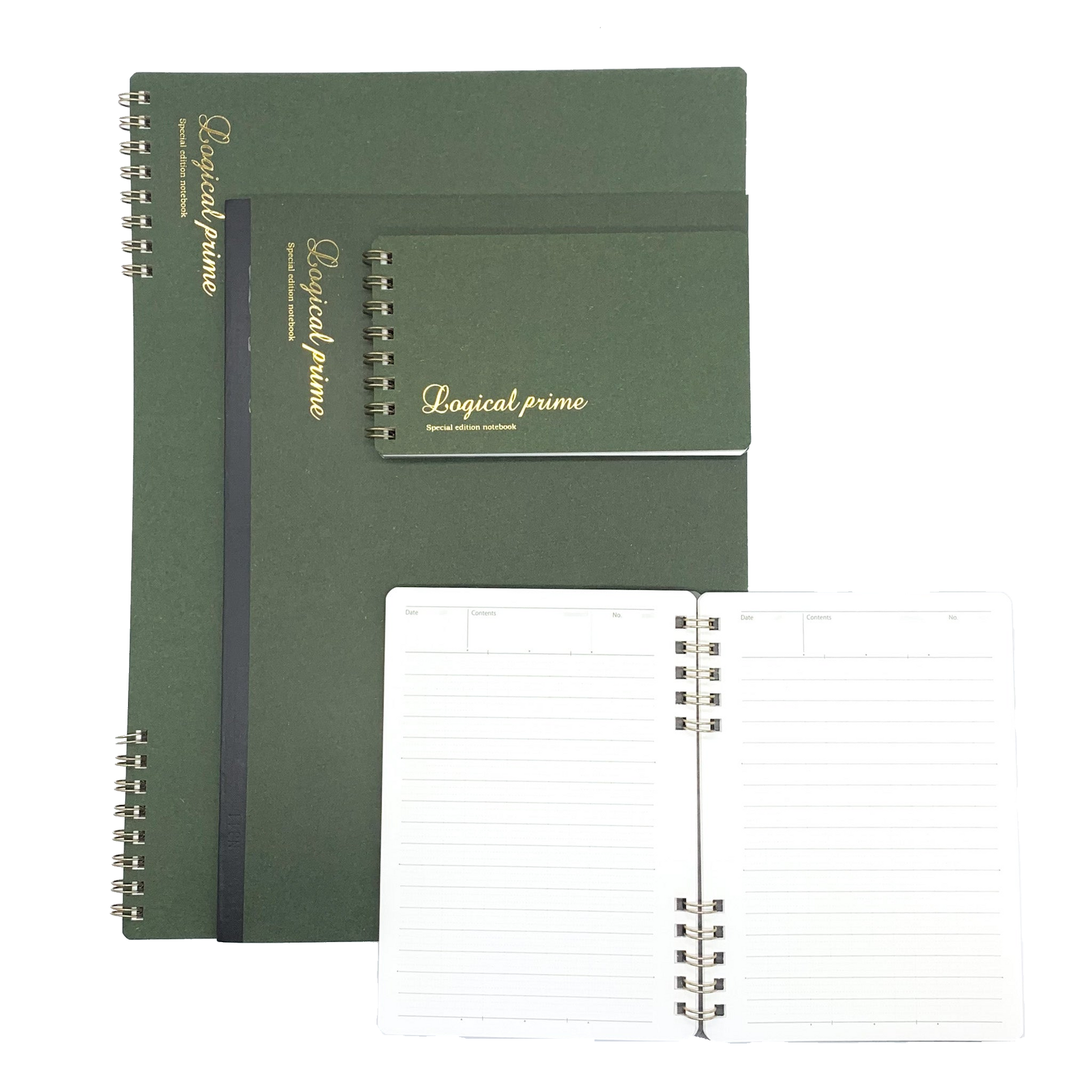 Logical Prime Notebook - Green (7mm) - B5