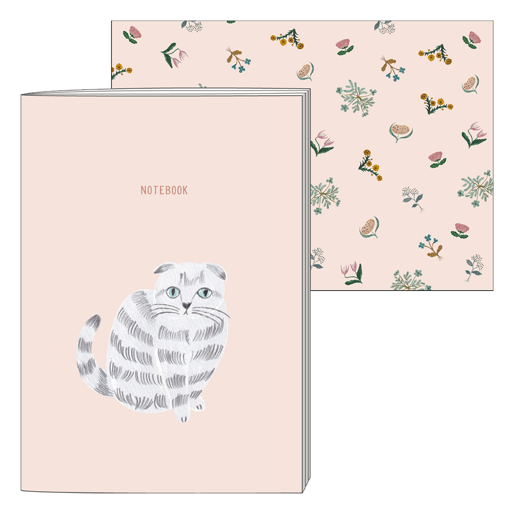 Notebook A5 - Cat Pink