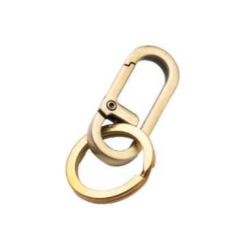 Made in Japan Carabiner Key Ring Flat Gold