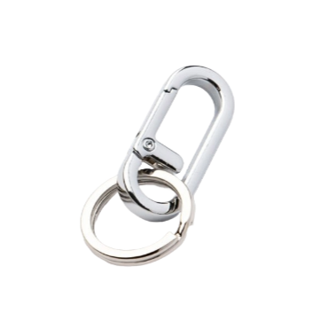 Made in Japan Carabiner Key Ring Flat Silver