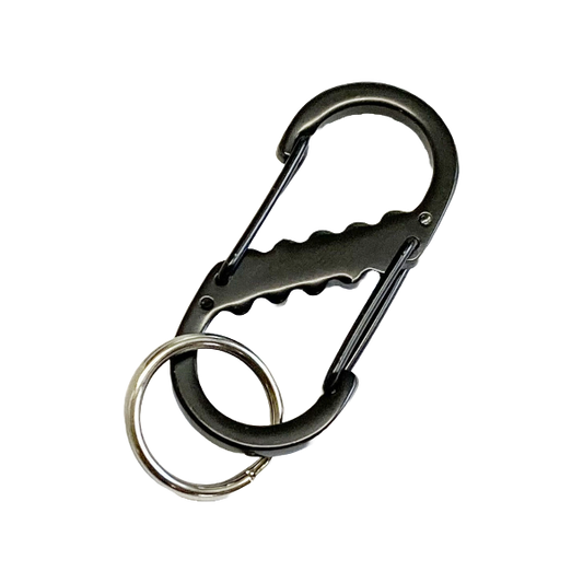 Made in Japan Double Gated Carabiner Key Ring Small Black