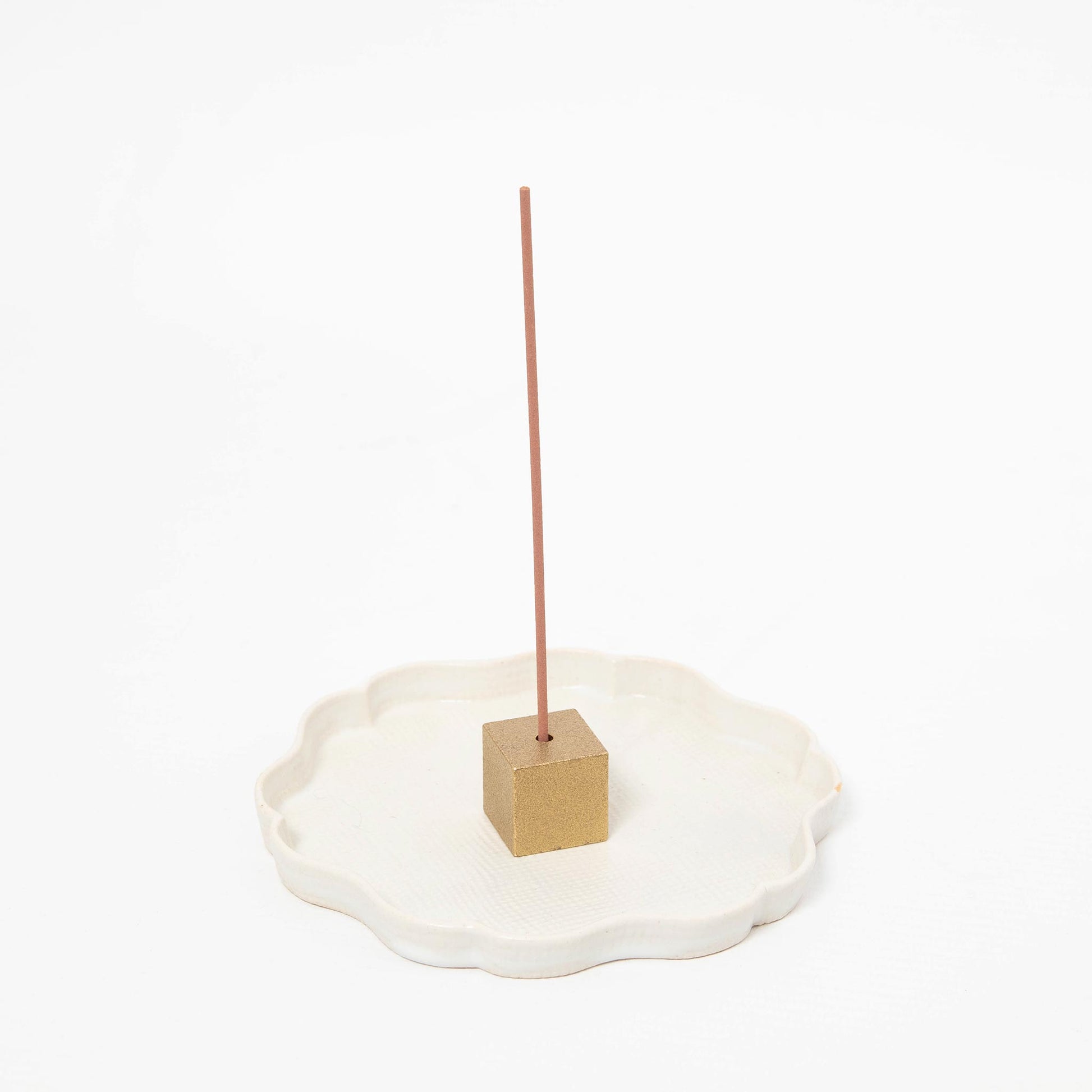 Incense Holder - Cube Gold Large