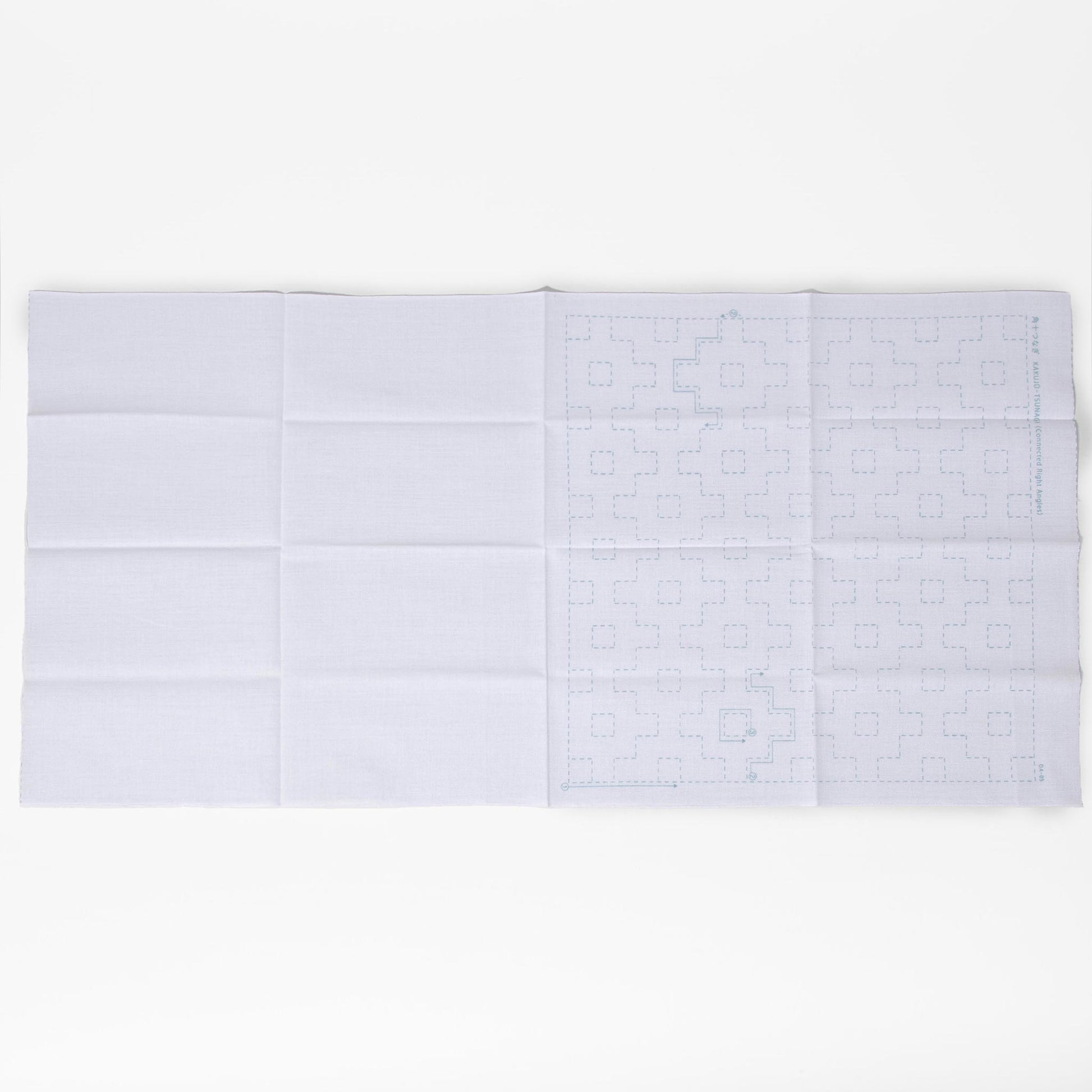 Sashiko Tea Towel 34x34cm - Kakuju Tsunagi (White)