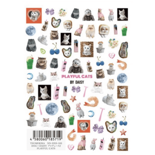 Nail Stickers - Playful Cats