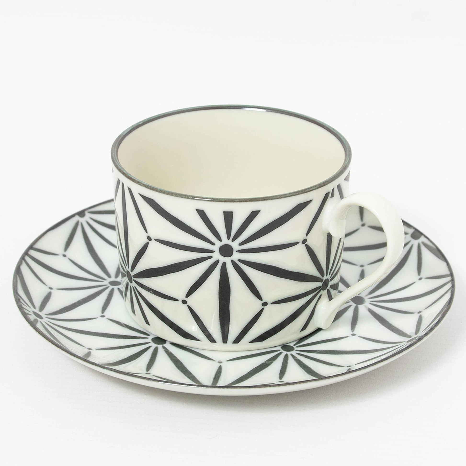 Coffee Cup and Saucer Komon Hemp Leaves