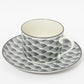 Coffee Cup and Saucer Komon Blue Waves