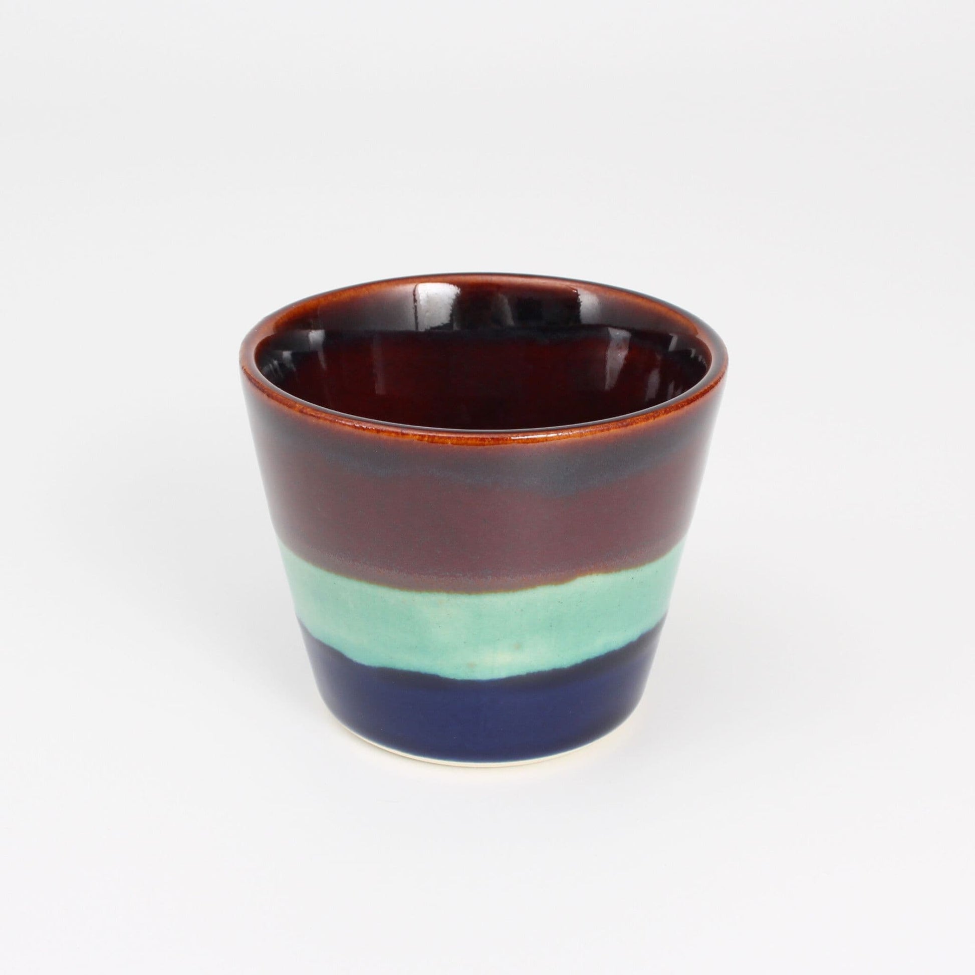 Tea Cup Brown/Green/Blue