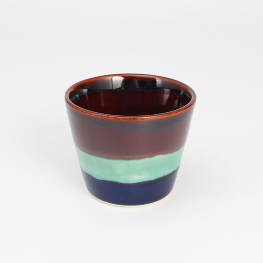 Tea Cup Brown/Green/Blue