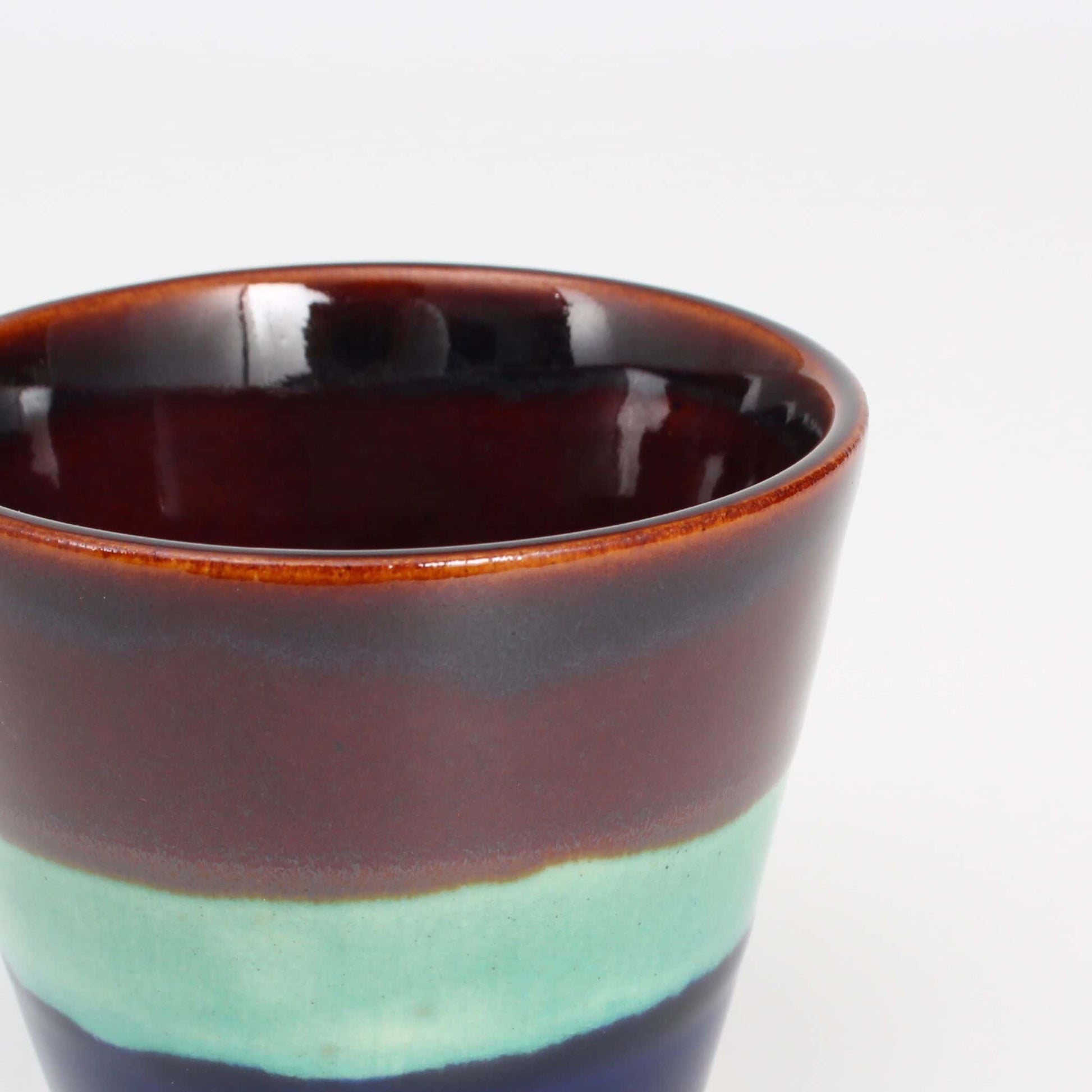 Tea Cup Brown/Green/Blue
