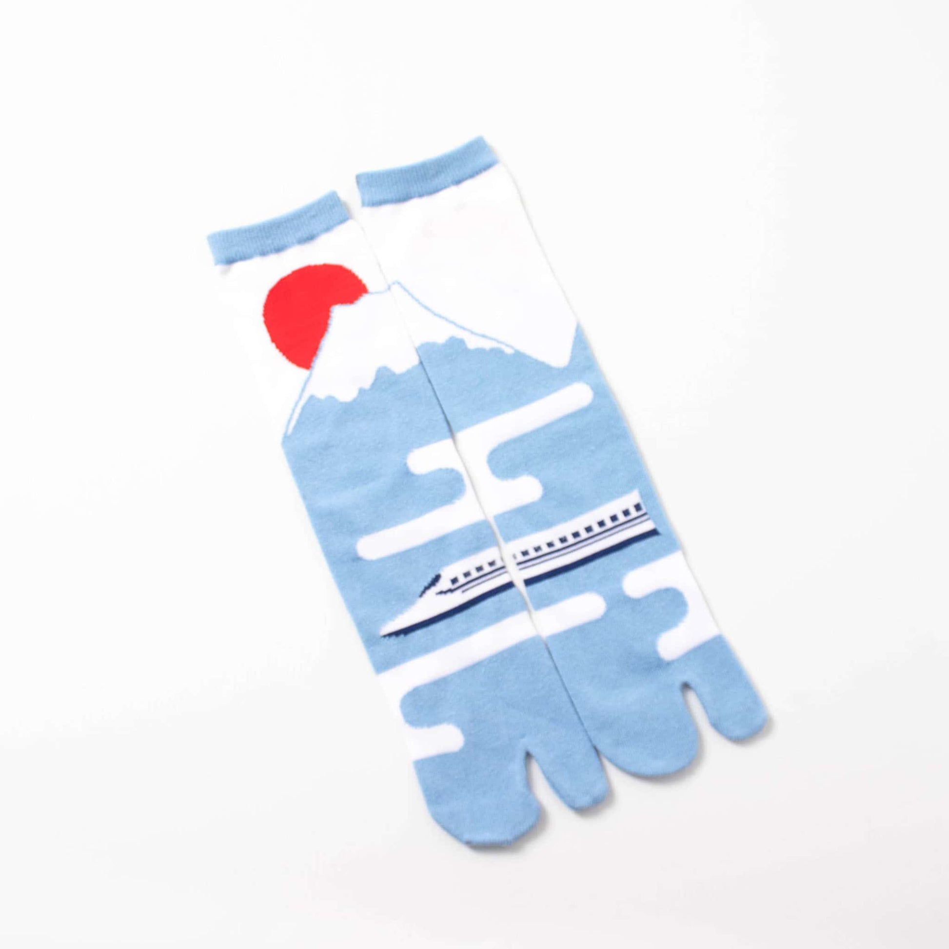 Japanese Tabi Socks - Mt Fuji Blue