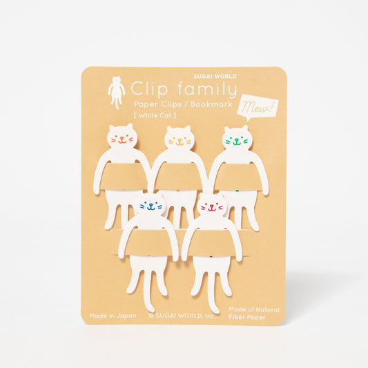 Clip Family - White Cat