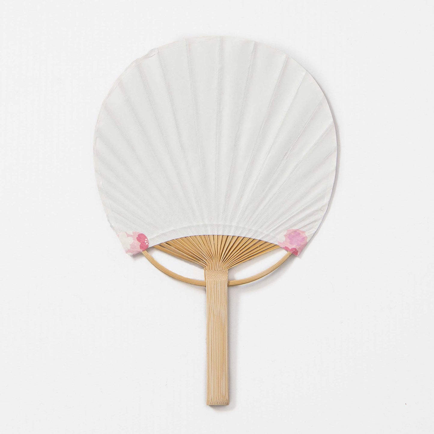 Japanese Mini Uchiwa Fan with Envelope - Rabbits with Cherry Blossoms