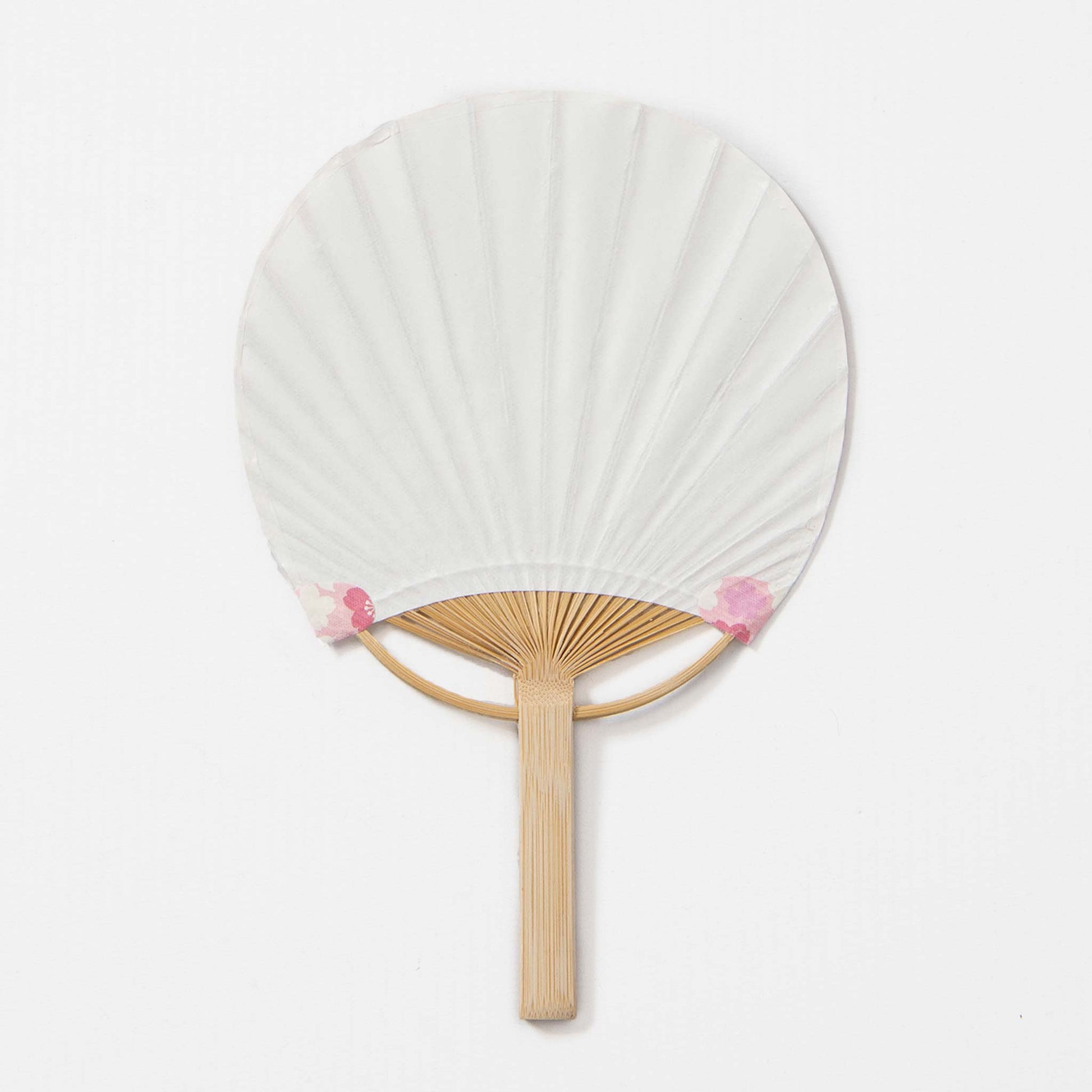 Japanese Mini Uchiwa Fan with Envelope - Rabbits with Cherry Blossoms