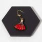 Earrings Fan Red