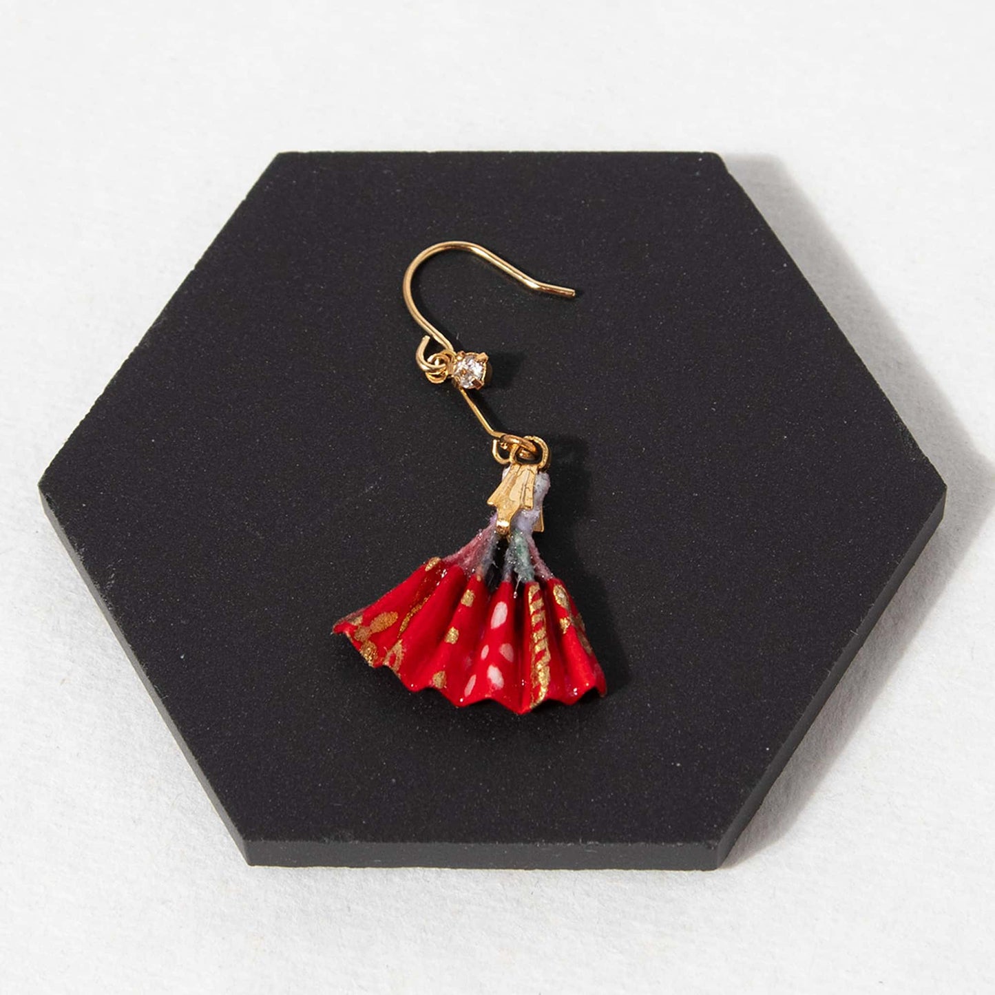 Earrings Fan Red