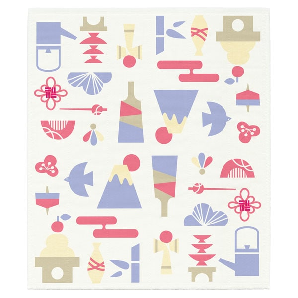 Printed Dishcloth Tea Towel - New Year