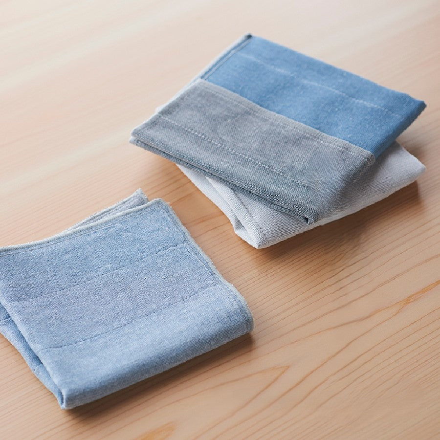 Dishcloth Tea Towel Small Rayon Infused with Binchotan Charcoal - Pale Blue