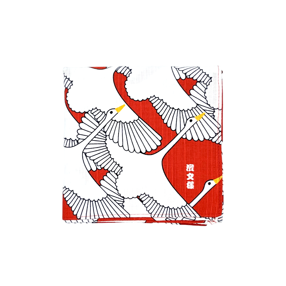 Small Furoshiki - Celebrated Crane Red
