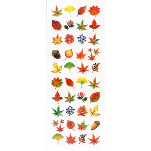 Sparkle Stickers - Autumn Leaves and Ginkgo Leaves