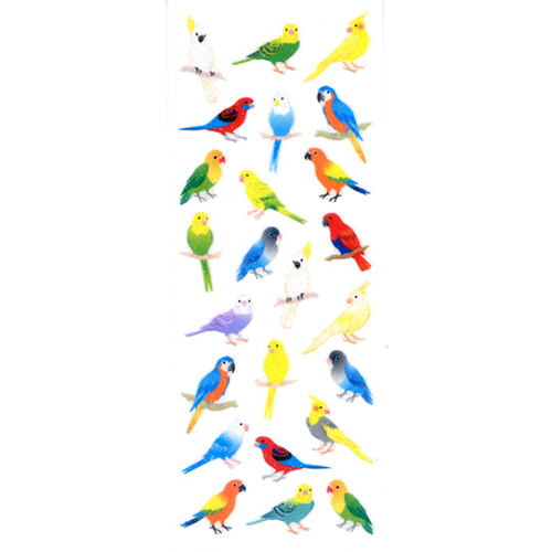 Sparkle Stickers - Parrot