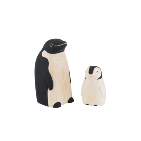 T-Lab Pole Pole Wooden Animals - Oyako Penguin