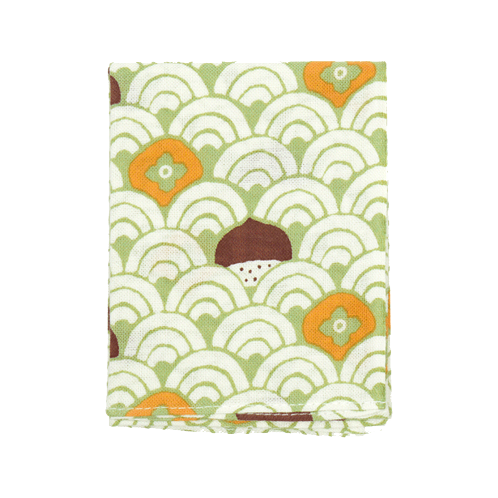 Tenugui Handkerchief - Persimmon and Chesnuts